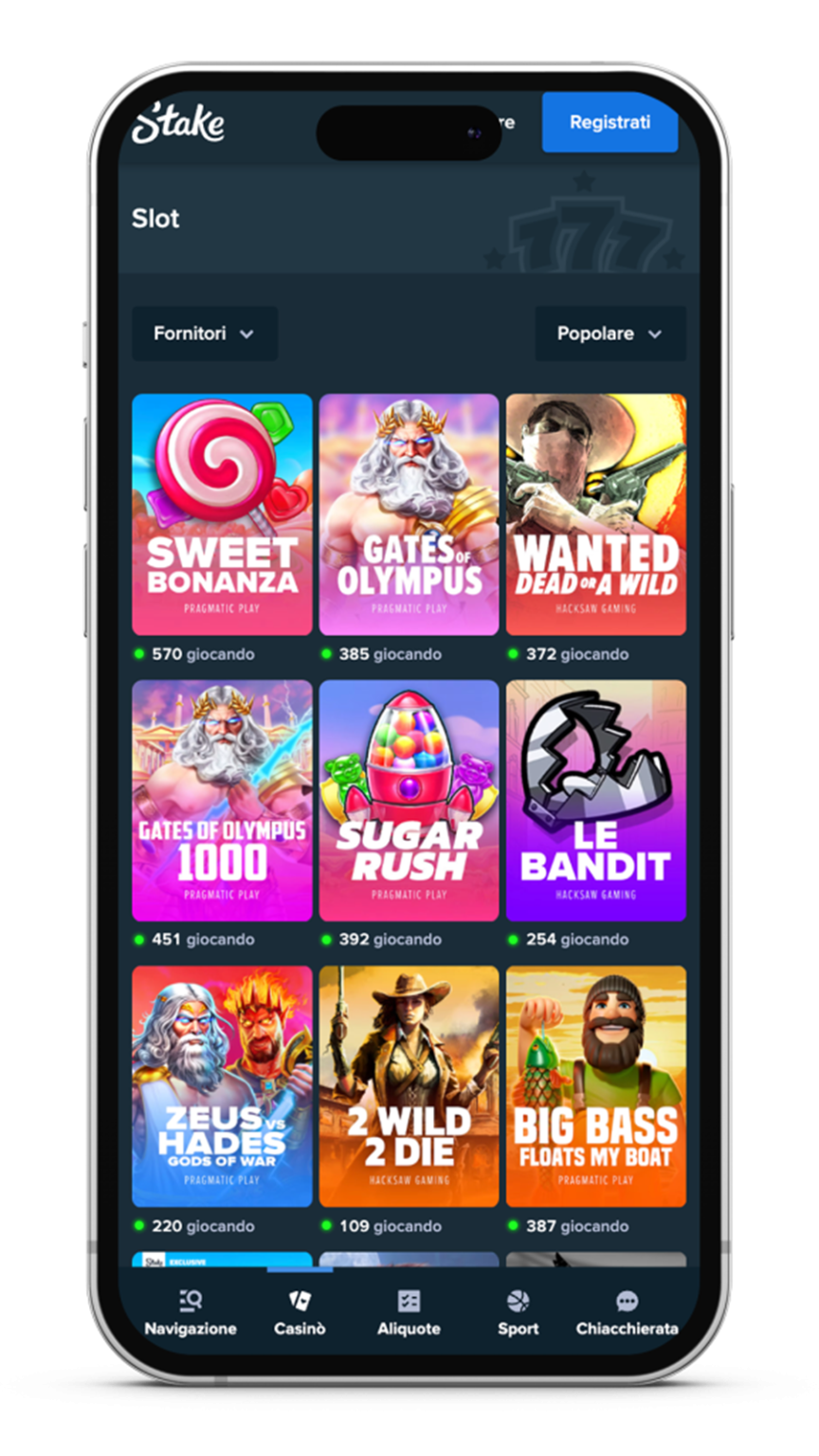 Stake Casino App, Gioco D'azzardo Mobile su dispositivi Android o IOS