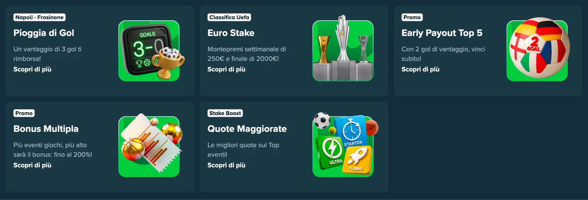 Stake scommesse sportive: Welcome Bonus Sport fino a 1.000 €